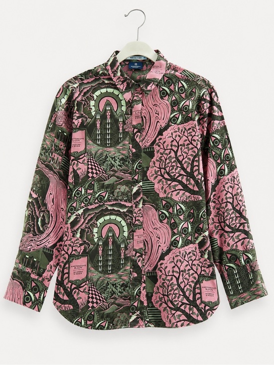 Scotch & Soda Tops - Scotch & Soda Maison Scotch Tell Me a Tale Graphic Print Oversized Shirt S